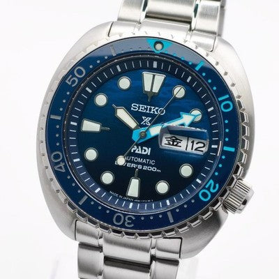 SEIKO PROSPEX TURTLE PADI SBDY125 DIVER AUTOMATIC WATCH GREAT BLUE DIAL
