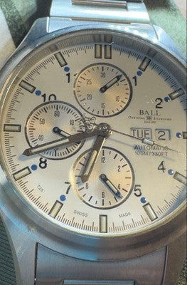 BALL WATCH STOKEMAN CHRONOGRAPH CM1090C-SJ-BKBE AUTOMATIC SILVER MEN'S WATCH SS