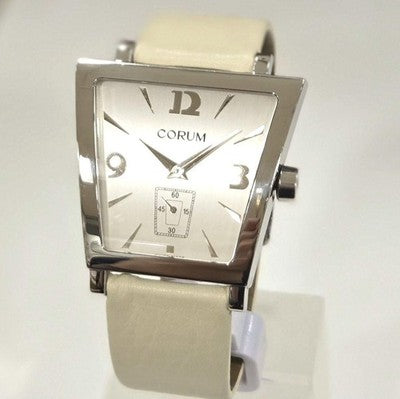 CORUM BOUTIQUE TRAPEZE 106.404.20 SILVER DIAL STAINLESS STEEL QUARTZ MENS WATCH