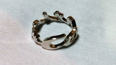 CARTIER SIGNATURE BRAND LOGO RING 750 K18WG SIZE 47 US 4 EXCELLENT+++++