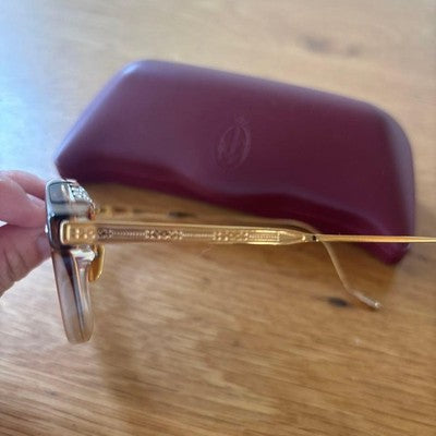 JACQUES MARIE MAGE ANGELI JMMA 11L BROWN ROUND FRAME GLASSES CASE JAPAN