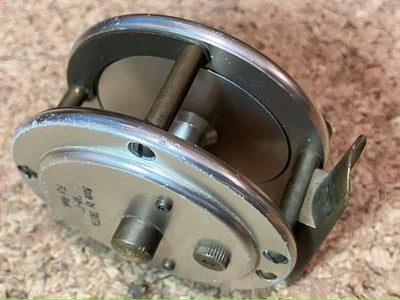 TRUTTA AM-1 FLY REEL GREEN LOGO SILVER RARE EXCELLENT FROM JAPAN