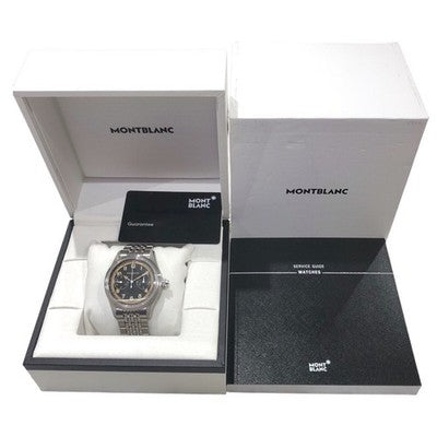 MONT BLANC 125582 MONOPUSHER CHRONOGRAPH MEN'S WRISTWATCH SS ROUND FACE SWISS