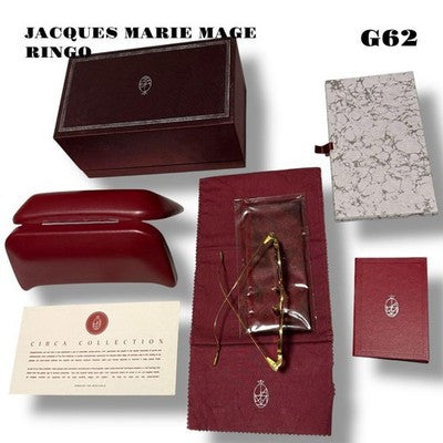 JACQUES MARIE MAGE RINGO MEN'S SUNGLASSES FRAME COLOR GOLD X BROWN JAPAN MADE