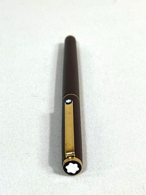 Montblanc Slimline Fountain Pen Bordeaux Gold Unused w/ Box Rare From Japan