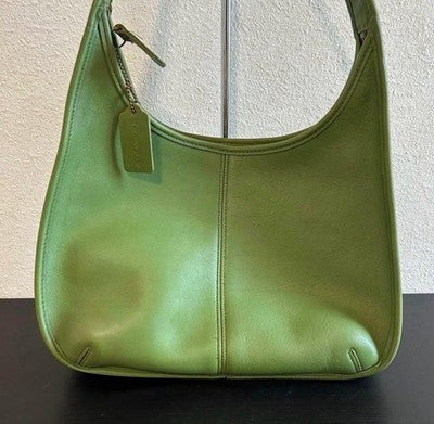 COACH ERGO SHOULDER BAG GREEN LEATHER VINTAGE Y2K HOBO CROSSBODY PURSE