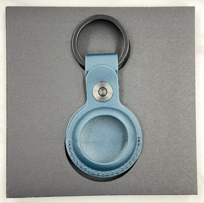 AUDEMARS PIGUET LEATHER KEYCHAIN WITH AIRTAG LUXURY KEYRING ACCESSORY BLACK