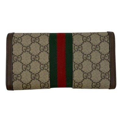 GUCCI OPHIDIA SHERRY GG SUPREME LONG WALLET - W/ BOX MEN'S ACCESSORIES