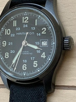 HAMILTON KHAKI FIELD H705850 AUTOMATIC MEN'S WATCH BLACK DIAL 40MM SWISS MADE