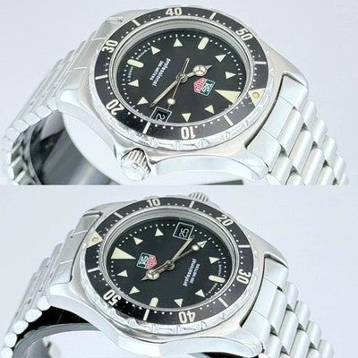 TAG HEUER PROFESSIONAL 973.013 BLACK QUARTZ WATCH 33MM STAINLESS STEEL
