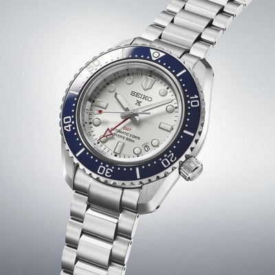 SEIKO PROSPEX SBEJ029 DIVER SCUBA GMT 6R54 AUTOMATIC BLUE WHITE WATCH JAPAN