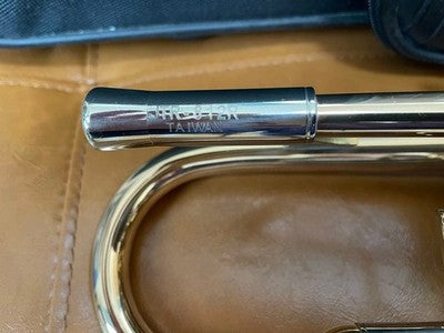 JUPITER JTR-812R BB TRUMPET GOLD BRASS BELL, ML BORE, USED W/ ORIGINAL CASE