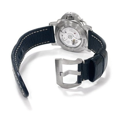 PANERAI LUMINOR 1950 3 DAYS GMT BLACK DIAL PAM01321 STAINLESS STEEL 44MM