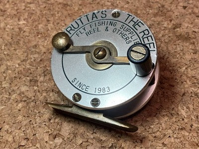 TRUTTA AM-1 FLY REEL GREEN LOGO SILVER RARE EXCELLENT FROM JAPAN