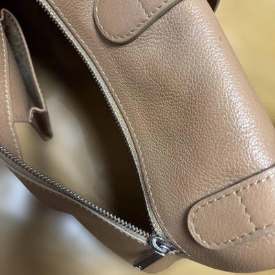 DELVAUX BEIGE SHOULDER BAG LEATHER WITH MIRROR - STRAP LENGTH: APPROX. 124CM