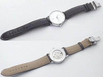 GEORG JENSEN 392 KOPPEL STAINLESS STEEL 41MM SILVER WRISTWATCH USED AUTHENTIC