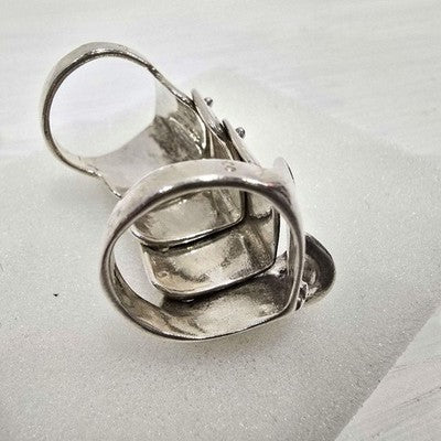 VIVIENNE WESTWOOD ARMOR RING SV925 SILVER SIZE S EARLY MODEL FROM JAPAN