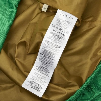 GUCCI X ADIDAS MONOGRAM TREFOIL ANORAK HALF-ZIP JACKET SIZE 44 LOGO GREEN ALMOST