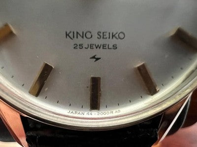 KING SEIKO SECOND MODEL LATE 44-2000 GOLD PLATED HAND-WOUND WATCH 44KS