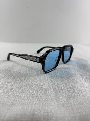 JACQUES MARIE MAGE CHALLENGER JMMCG6D BLACK FRAME BLUE LENSES 155-171 FROM JAPAN