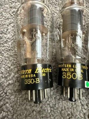 WESTERN ELECTRIC 350B VACUUM TUBES (SET OF 3) - TESTED & WORKING