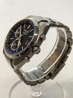 SEIKO 8B63-0BA0 CASE SIZE 5.1 ×4.4CM WRIST SIZE 16.5CM WATCH NAVY BLUE W/ BOX