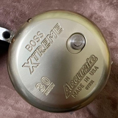 ACCURATE BX2-30N 2-SPEED LEFT HANDED REEL - CUSTOM HANDLE, RECENTLY OVERHAULED