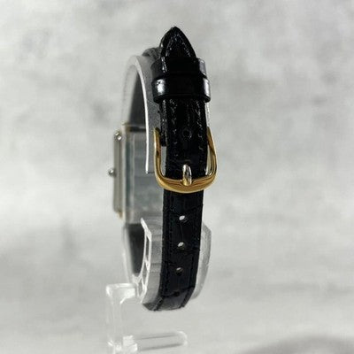 SEIKO CREDOR 5A70-5000 18KT GOLD SILVER SQUARE QUARTZ LADIES WATCH