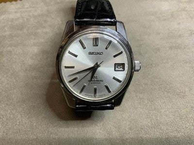 SEIKO GRAND SEIKO MEN'S WRISTWATCH DIASHOCK SKELETON BACK ROUND FACE JAPAN MADE