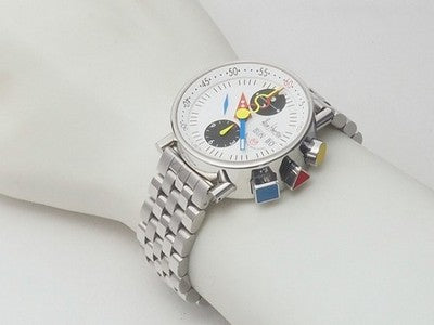 ALAIN SILBERSTEIN CHRONO BAUHAUS KB72 999 LIMITED EDITION WHITE/BLACK WATCH USED