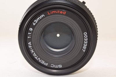 PENTAX SMC PENTAX-FA 43MM F1.9 LIMITED BLACK HIGH-PERFORMANCE STANDARD LENS