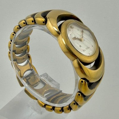 SEIKO LE VENT 1F20-5J50 SAYOKO YAMAGUCHI MODEL QUARTZ LADIES WATCH GOLD TONE