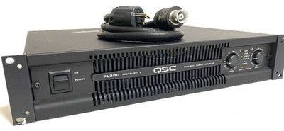QSC PL380 POWER AMPLIFIER PA AMP BLACK OPERATION CONFIRMED  FROM JAPAN