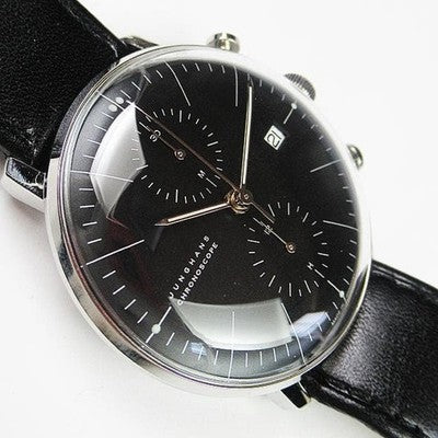 JUNGHANS MAX BILL AUTOMATIC CHRONOGRAPH MEN'S WRISTWATCH ROUND FACE GERMAN MADE