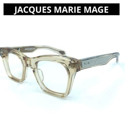 JACQUES MARIE MAGE PICABIA SAND WF JAPAN CLEAR BEIGE EYEGLASSES NEW FULL SET