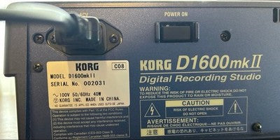 KORG D1600MKII DIGITAL RECORDING STUDIO MTR TESTED NEAR MINT FROM JAPAN