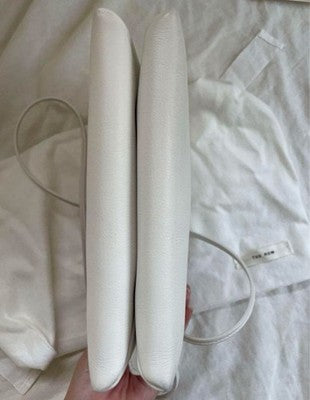 THE ROW MINI TWIN LEATHER SHOULDER BAG WHITE MADE IN ITALY W/TAGS