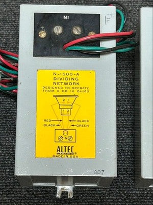 ALTEC NETWORK N-1500-A PAIR, TESTED WORKING, GOOD SOUND EXCELLENT++++