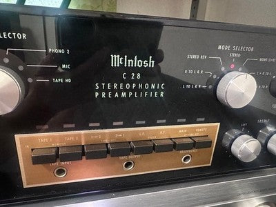 MCINTOSH C28 STEREOPHONIC PREAMPLIFIER VINTAGE HIGH END AUDIO STEREO AMP
