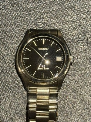 SEIKO SBGX041 GRAND SEIKO MEN'S WRISTWATCH ROUND FACE JAPAN MADE DIAL BLACK