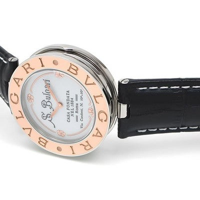BVLGARI B-ZERO1 COLLEZIONE BZP35S QUARTZ K18 PINK GOLD STEEL UNISEX WATCH USED