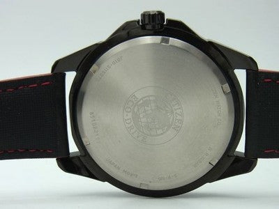 CITIZEN ECO-DRIVE PVD BLACK MEN'S WATCH AW1585-04E LEATHER STRAP 45MM MINT