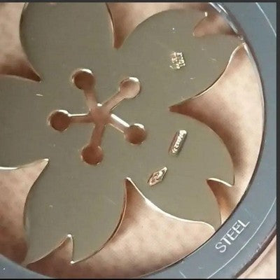 BVLGARI TONDO SAKURA NECKLACE K18YG 750 SS STEEL PENDANT TOP WITH LEATHER BOX