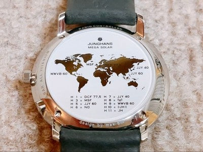 JUNGHANS 059/2020 04 MAX BILL MEN'S WRISTWATCH RADIO SOLAR ROUND FACE GERMANY