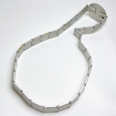 CHANEL COCO MARK CHAIN BELT SILVER TONE LOGO BUCKLE 99A VINTAGE MADE IN FRANCE