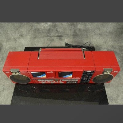 SHARP QT-88R DOUBLE BOOMBOX AM/FM CASSETTE VINTAGE EXCELLENT+++