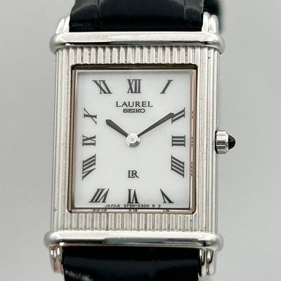 SEIKO LAUREL 2F50-6340 VINTAGE RECTANGULAR QUARTZ WATCH ROMAN DIAL JAPAN