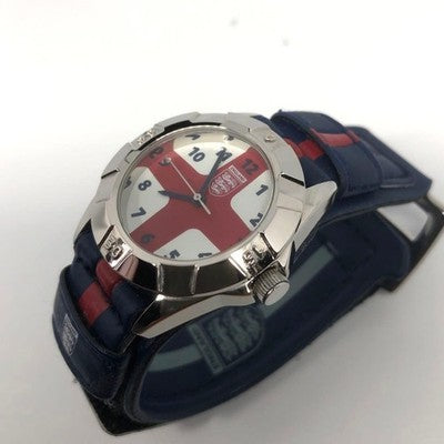 ENGLAND NATIONAL SOCCER TEAM WATCH WHITE & RED QUARTZ EXCELLENT CONDITION UNISEX