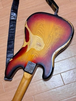 YAMAHA PULSER BASS PB-400 VINTAGE SUNBURST ELECTRIC BASS GUITAR WITH STRAP CASE