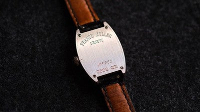FRANCK MULLER GENEVE 2502QZ QUARTZ WATCH SILVER DIAL SS LEATHER LADIES BOX
